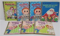 (7) 1970's Raggedy Ann & Andy Little Golden Books