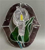 Calla Lily Stained Glass Window Hanger