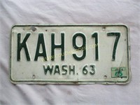 1963 Washington license plate