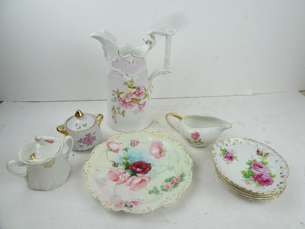 Lot of Vintage Pink/White Porcelain China -