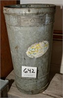 Cool vintage galvanized pail w/ metal label