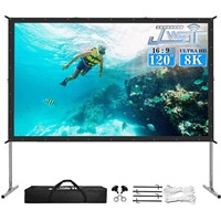 Projector Screen Outdoor,JWSIT 120 inch Outdoor Mo