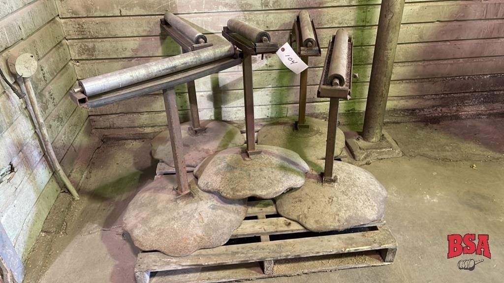 5 Adjustable Roller Stands, in one lot