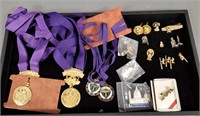 Group of Royal Order of Jesters medals, jewelry