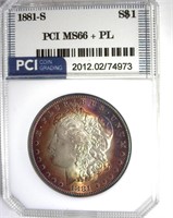 1881-S Morgan MS66+ PL LISTS $1000