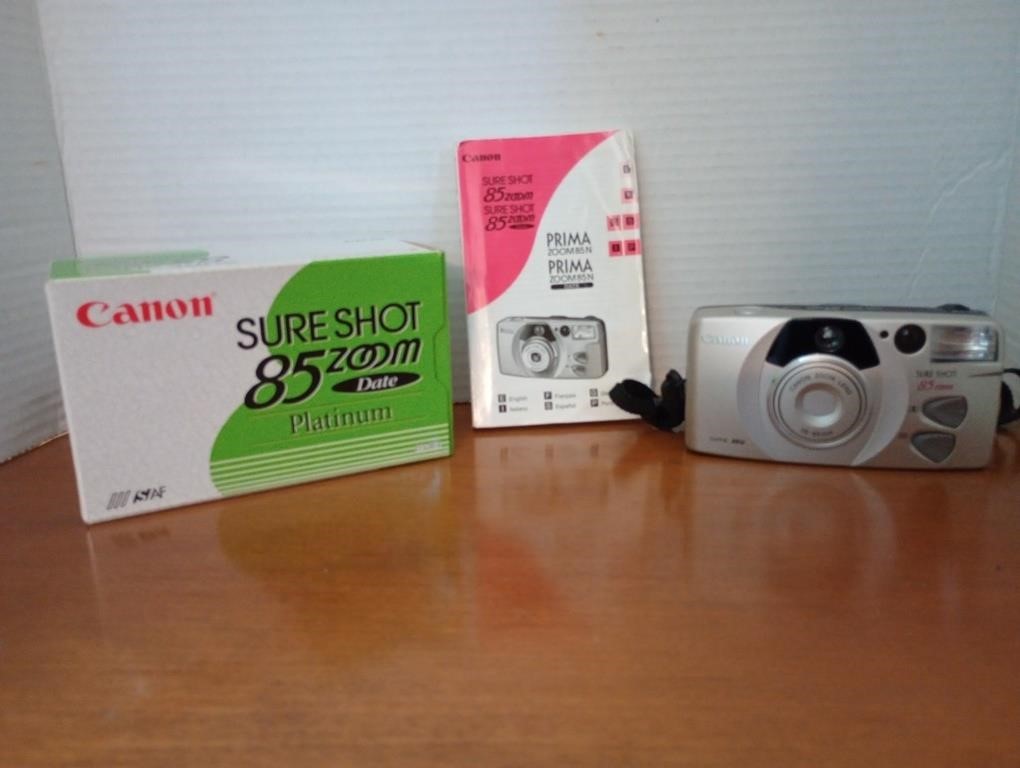 Canon Sure Shot Prima 85 zoom camera with box &