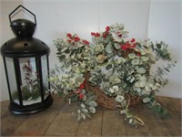 Whimsical Lantern & Eucalyptus Wreath