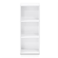 E5048  "White 3-Tier Bookcase - 12"W x 31.5"H"