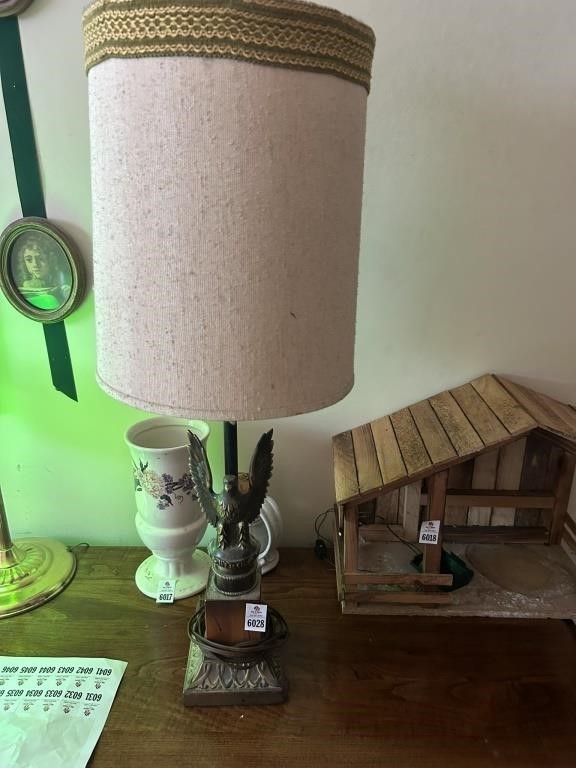 American Eagle Brass Lamp