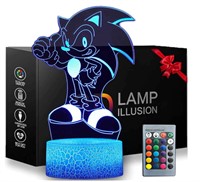 16 Colors 3D Illusion Sonic Night Light