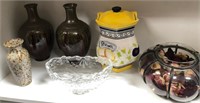 11 - VASES, BOWLS, BISCOTTI JAR (R3)