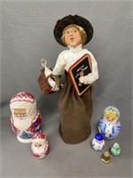 Matryoshka Nesting Dolls & Byers' Choice Figurine