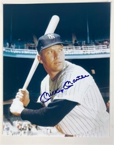 Mickey Mantle Autographed Baseball Photograph