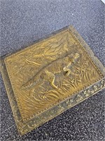 Goldtone Metal Trinket Box Vintage