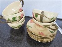 Fransiscan Ware Desert Rose Teacups / Saucers