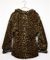 Vintage S Petites Lorovi Leopard Print Fur Jacket