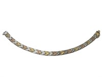 Tri-Color Sterling Silver Bracelet
