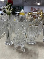 3pc lead crystal vases