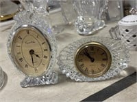 2pc Lead crystal clocks