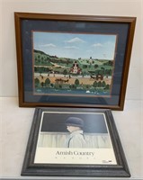(2) Framed Amish Style Art