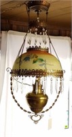 "The B & H" Electrified Hanging Oil Lamp