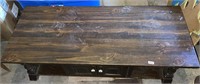 Wood Coffee Table, 56"L x 23"D