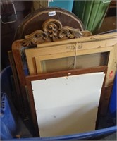 Large Vintage Frames & Mirror in Tote