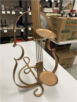 Violin Candle Holder with Treble Clef Stand