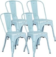 Industrial Metal Chairs Set of 4