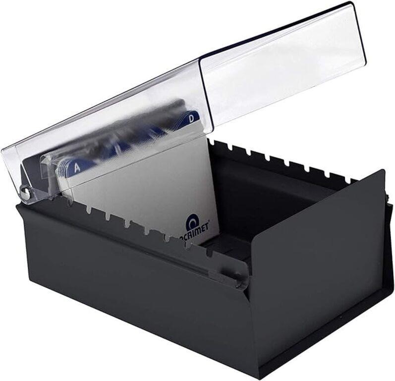 Acrimet 4 X 6 Card File Holder Organizer Metal