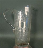 EAPG Crystal Cow & Maiden Water Pitcher
