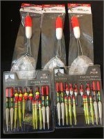 2 Go Fishing 15 PC. Floats & Pair Of Floating