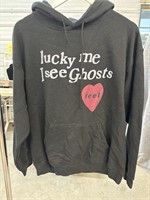 Lucky me I see ghosts hoodie size large