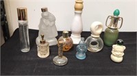 Glass perfume bottle and Avon perfume bottles