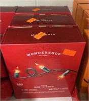 3 Boxes of Wondershop Clear Mini Lights, 100 per