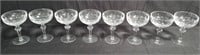 Eight Waterford crystal glasses