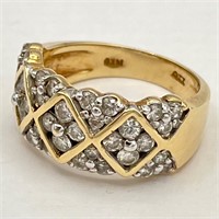 14K Gold Designer Diamond Ring