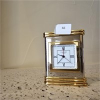 Gold Plated Italian Fasano Torino Desktop Clock