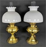 Pair Of Antique Rayo Kerosene Lamps