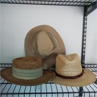 Lot of Wide Brim Hats With Stetson