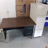 Desk And File Cabinet