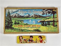 PANORAMA OIL PAINTING SET & TIN WATER COLOR