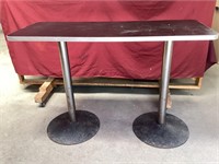 Double Pedestal High Top Table