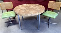 Table With 2 Swivel Chairs