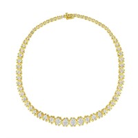 10k Gold 4.00ct Diamond Riviera Necklace
