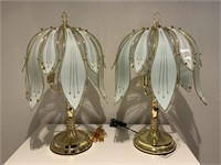 VTG Pair of Chic Tulip Touch Lamps