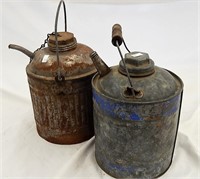 2 Vintage Gas, Oil, Kerosene Metal Fuel Cans