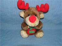 Holiday reindeer plush toy
