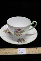 DESIRABLE SHELLY BONE CHINA CUP & SAUCER