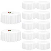 12 Pack Round Tablecloth 120 inch White Table clo